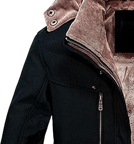 Abrigo largo de algodón con capucha para hombre