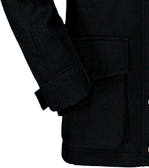 Abrigo largo de algodón con capucha para hombre