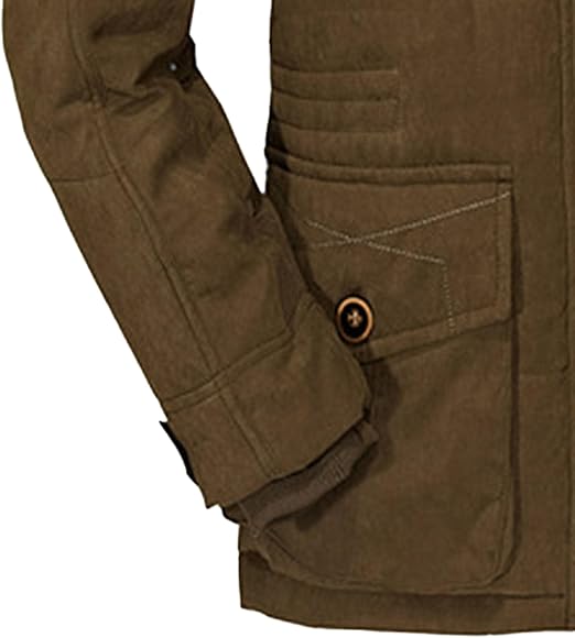 Abrigo largo de algodón con capucha para hombre