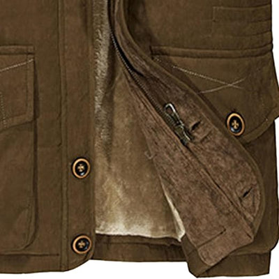 Abrigo largo de algodón con capucha para hombre